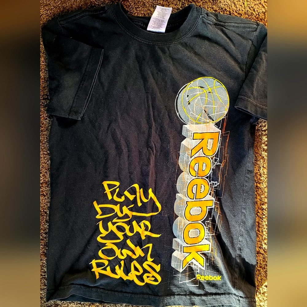 Reebok black kids t-shirt szM - Picture 1 of 3